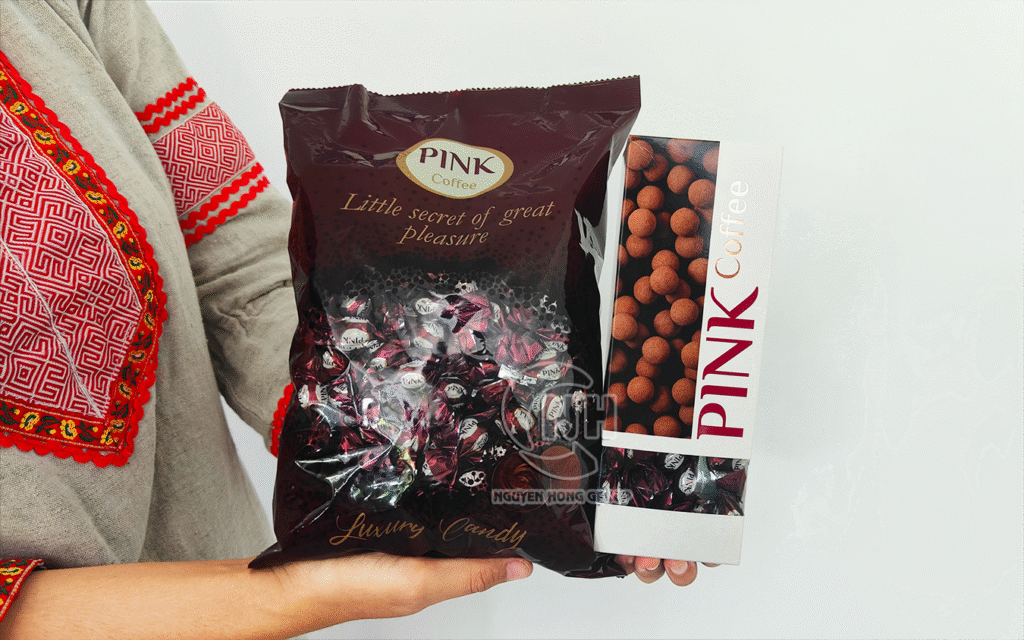 Kẹo socola PINK Coffee nhân kem cà phê
