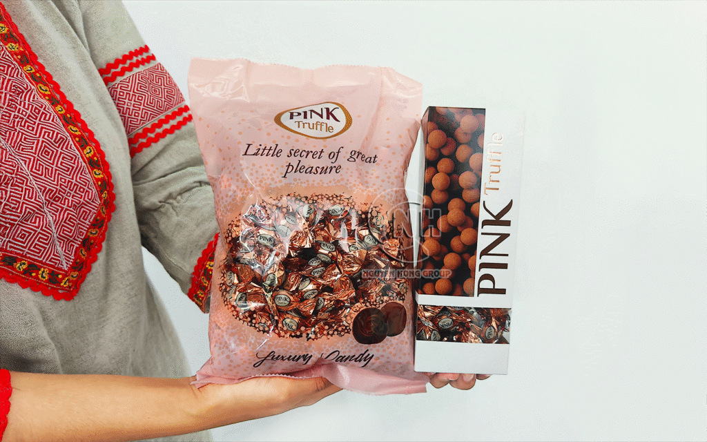 Kẹo socola PINK Truffle nhân kem