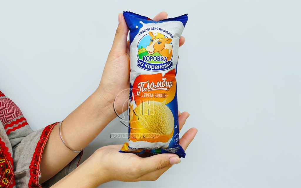 Kem cốc ốc quế Plombir vị caramel