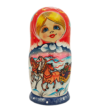 Búp bê Matryoshka lễ hội mùa đông