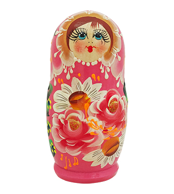 Búp bê Matryoshka sắc hồng rực rỡ
