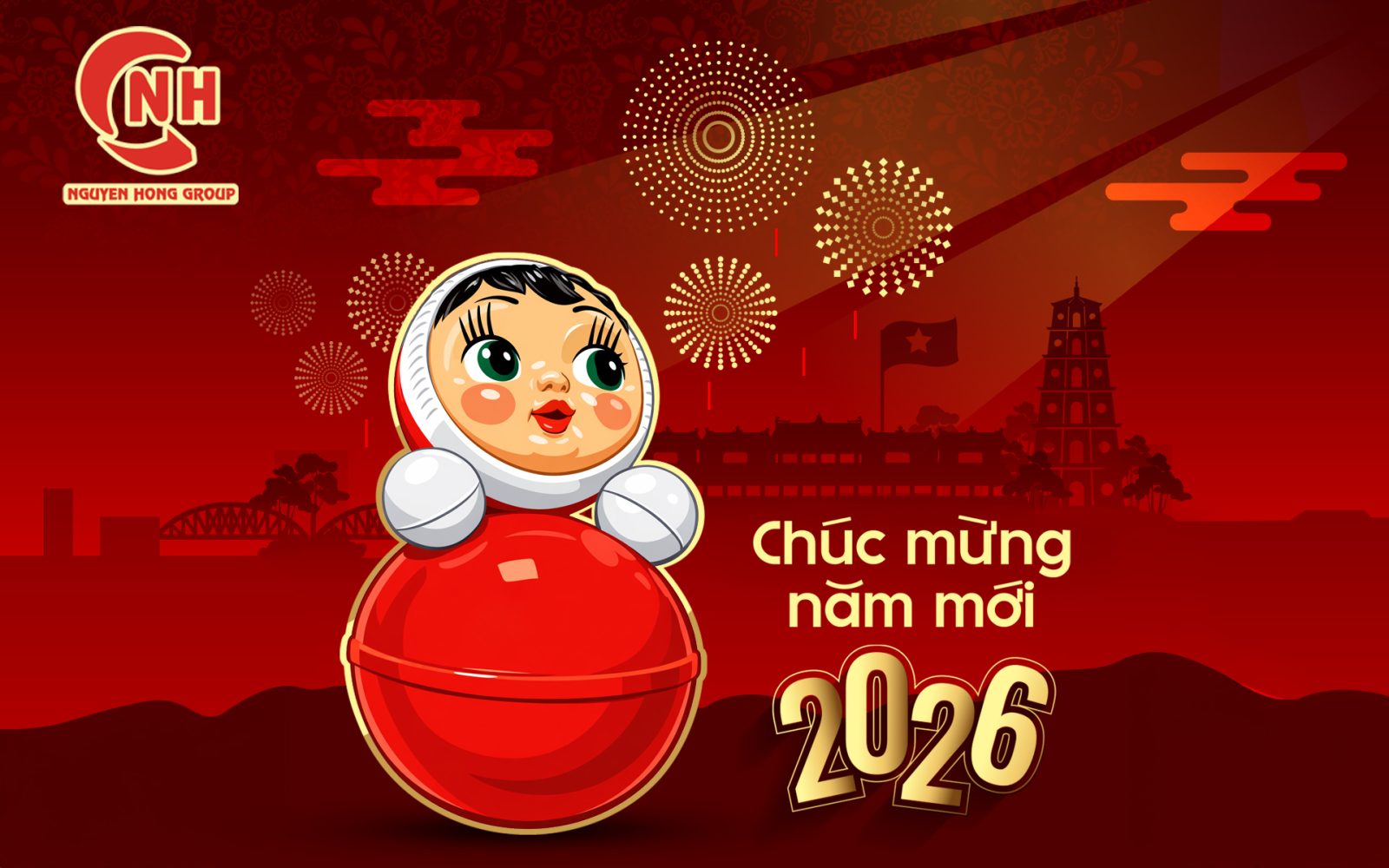 Nguyễn Hồng chúc mừng năm mới 2026