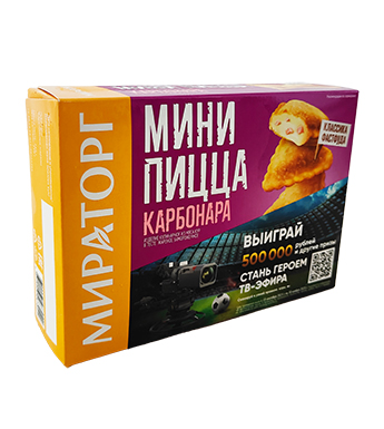 Bánh pizza mini nhân carbonara Miratorg