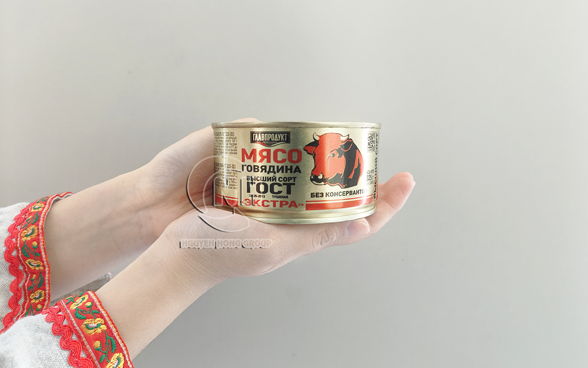 Thịt bò hộp Glavproduct