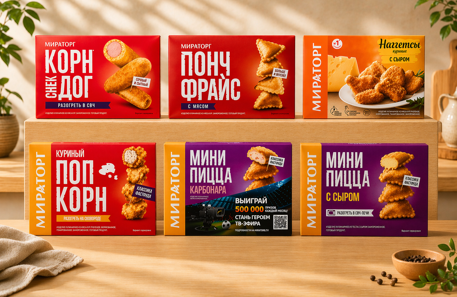 Hàng loạt sản phẩm đông lạnh Miratorg ưu đãi hấp dẫn